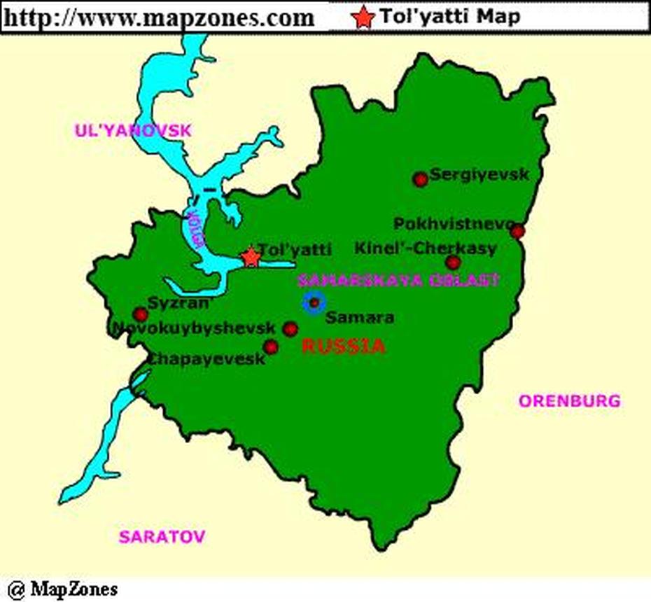 Tolyatti Map, Tolyatti, Russia, Volgograd Russia, Saratov Russia