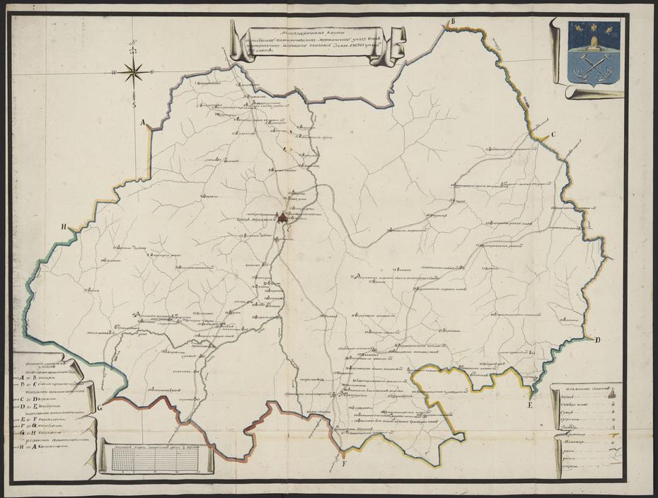 Topographic Map Of Morshansk District In 1787, Morshansk, Russia, Printable  Russia, Russia  Drawing