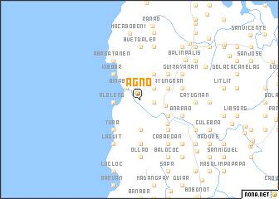 Agno (Philippines) Map – Nona, Agno, Philippines, Agno Pangasinan, Pangasinan Philippines