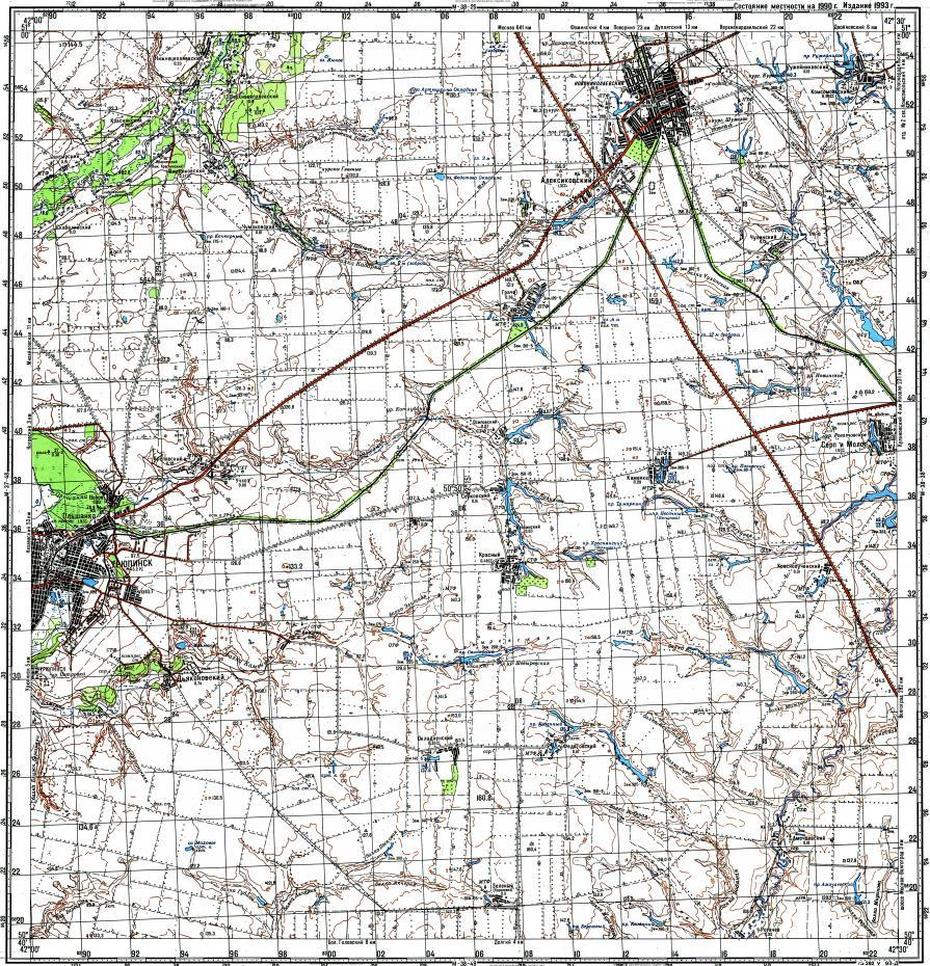 Download Topographic Map In Area Of Uryupinsk, Novonikolayevskiy …, Uryupinsk, Russia, Russia  Cartoon, Russia  In World