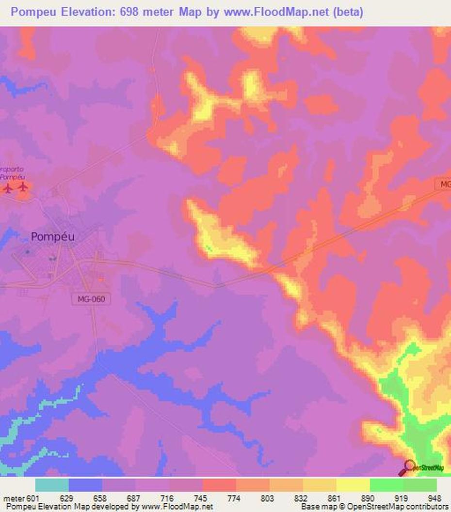 Elevation Of Pompeu,Brazil Elevation Map, Topography, Contour, Pompeu, Brazil, Pompeu Fabra University Logo, Camila Pompeu