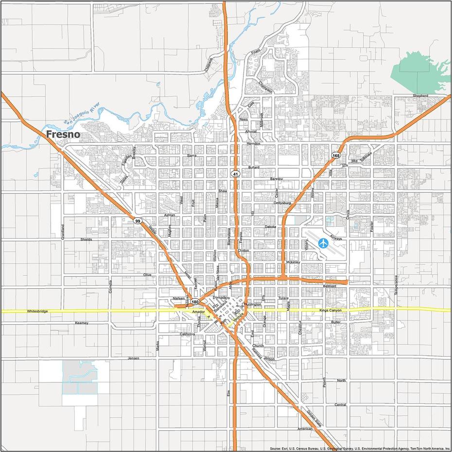 Fresno California Map – Gis Geography, Fresno, United States, Fresno City, A  California