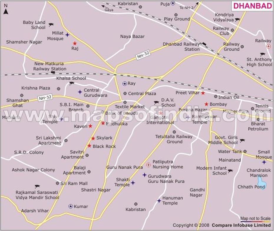 India Elevation, India Air Pollution, , Dhanbād, India