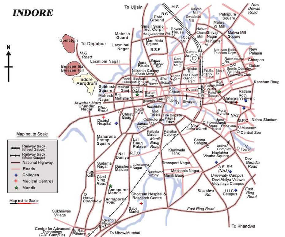 Indore Map And Indore Satellite Image, Indore, India, Kochi India, Patna