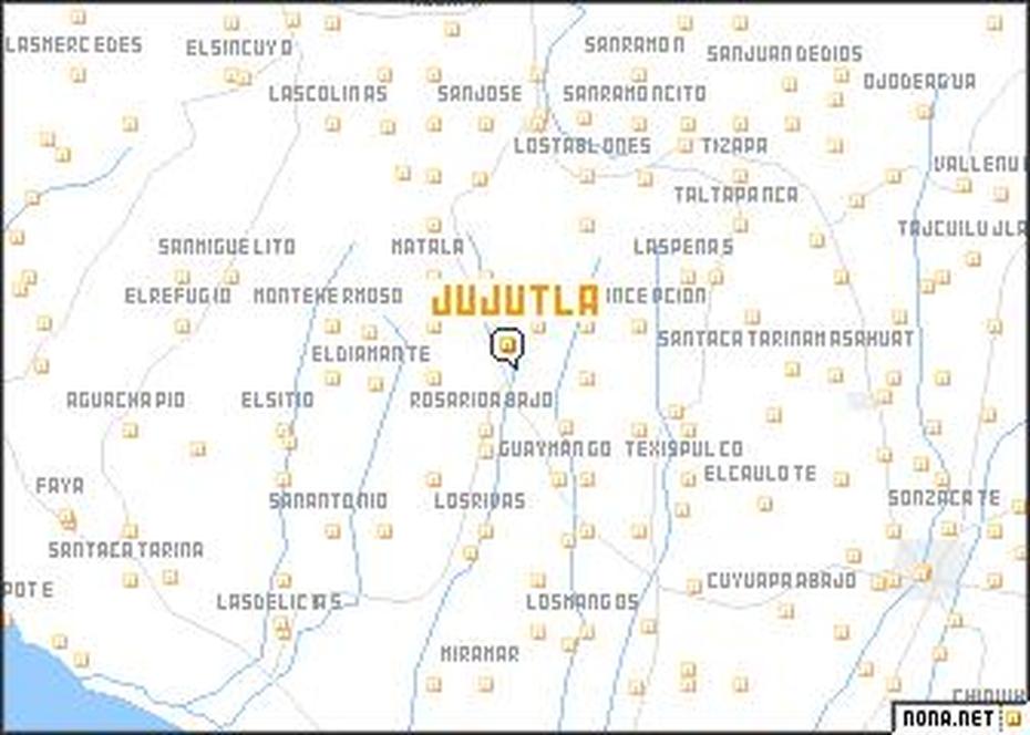 Jujutla (El Salvador) Map – Nona, Jujutla, El Salvador, El Salvador  Outline, Salvador On