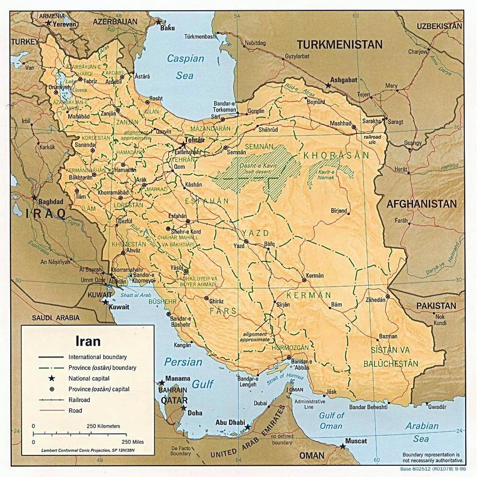 Large Political And Administrative Map Of Iran With Relief, Roads …, Farīmān, Iran, Iran  With Cities, Northern Iran