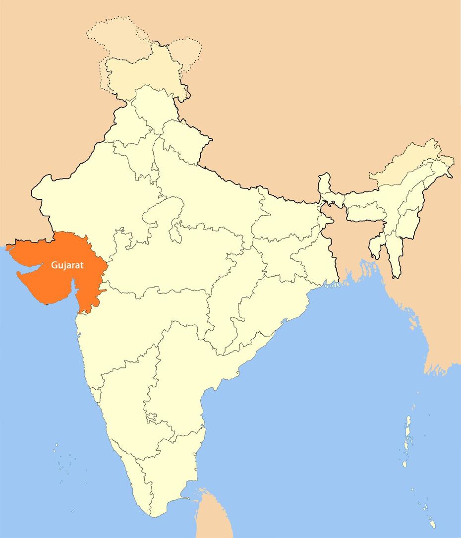 Location Map Of Gujarat  Mapsof, Hosdurga, India, Free  Of India, India  Modern