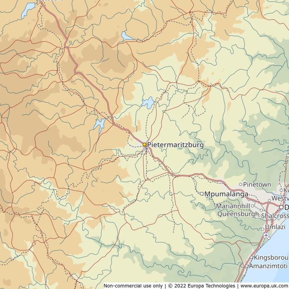 Map Of Pietermaritzburg, South Africa | G1K, Pietermaritzburg, South Africa, Jeffreys Bay, Pietermaritzburg Za