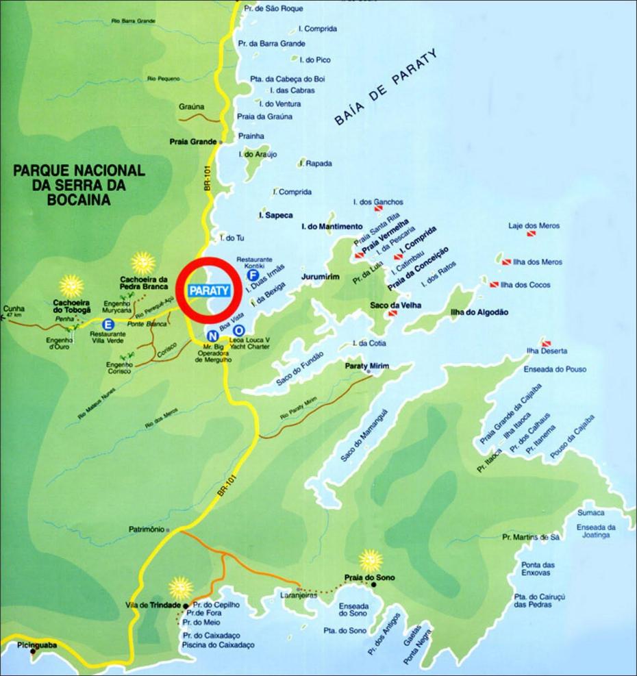 Mapas De Paraty E Trindade – Rj | Mapasblog, Paraty, Brazil, Paraty Rj, Paraty Rio De Janeiro