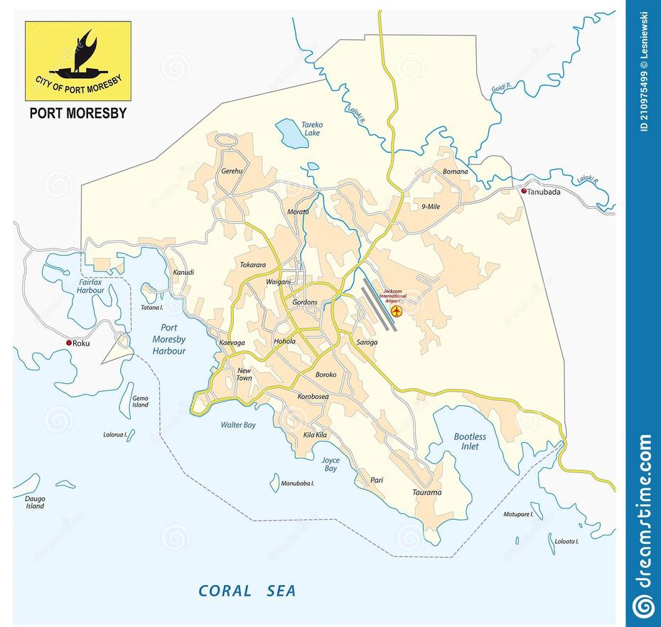 Papua New Guinea Airport, Papua New Guinea Cities, Stock Vector, Port Moresby, Papua New Guinea