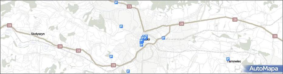 Parking W Jasle :: Informacje Drogowe Na Mapie Targeo, Jasło, Poland, Lwow Poland, Poland Airports