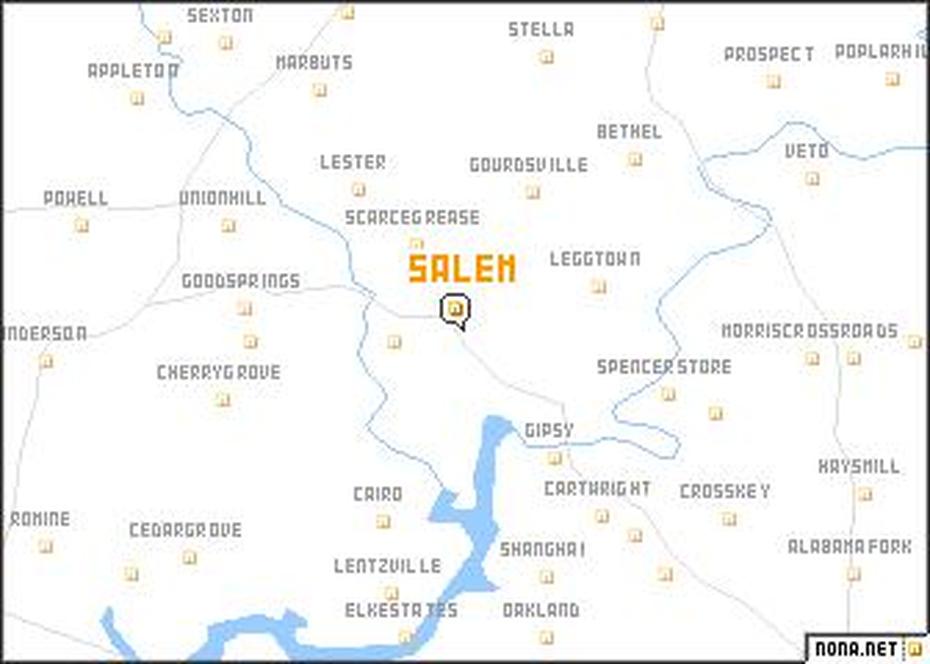 Salem (United States – Usa) Map – Nona, Salem, United States, Salem Mass, Salem Ct