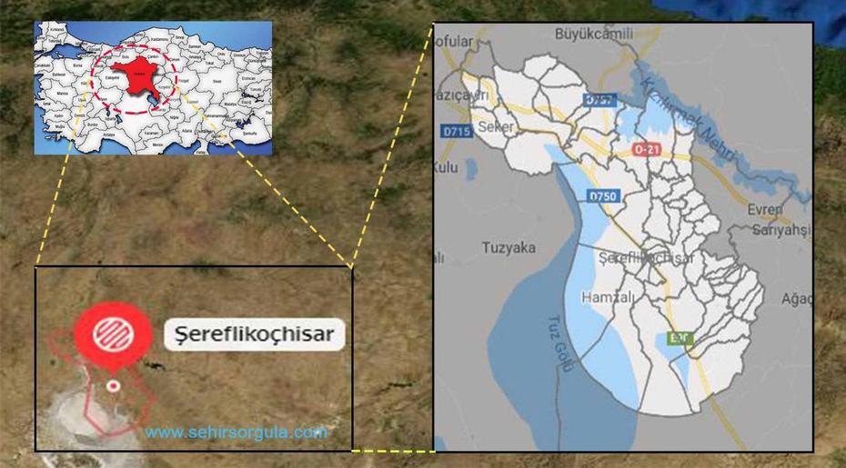 Sereflikochisar Mahalleleri, Ilcesi, Sereflikochisar Mahalle Haritas, Şereflikoçhisar, Turkey, Turkey  With Cities, Visit Turkey