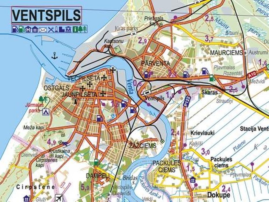 Ventspils Map, Ventspils, Latvia, Ventspils, Daugavpils Latvia