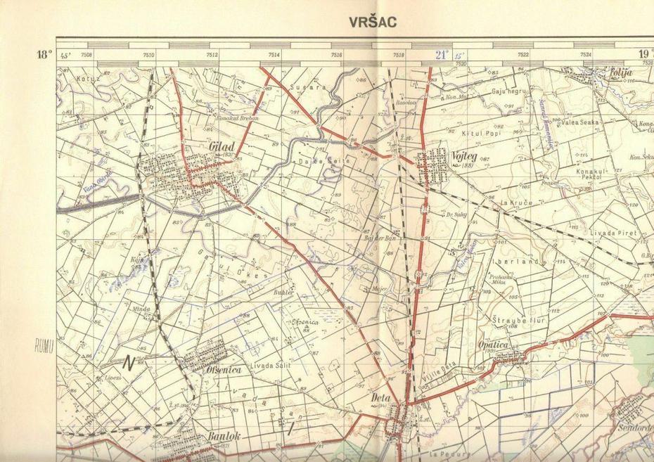 1952 Original Military Topographic Map Vrsac Vrsac Plan Banat Serbia …, Vršac, Serbia, Katedrala  Vrsac, Vetrenjaca