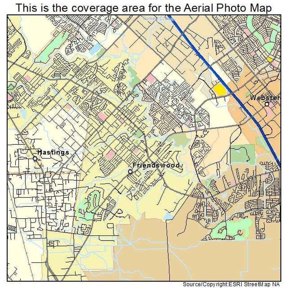 Aerial Photography Map Of Friendswood, Tx Texas, Friendswood, United States, Friendswood City, League City Texas