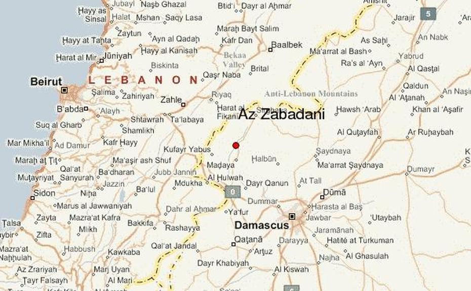 Az Zabadani Location Guide, Az Zabadānī, Syria, Syria  Google, Physical  Of Arizona