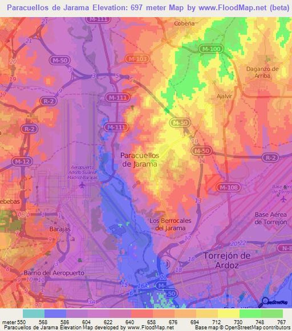 Elevation Of Paracuellos De Jarama,Spain Elevation Map, Topography, Contour, Paracuellos De Jarama, Spain, La Matanza De Paracuellos, Chalet Paracuellos De Jarama