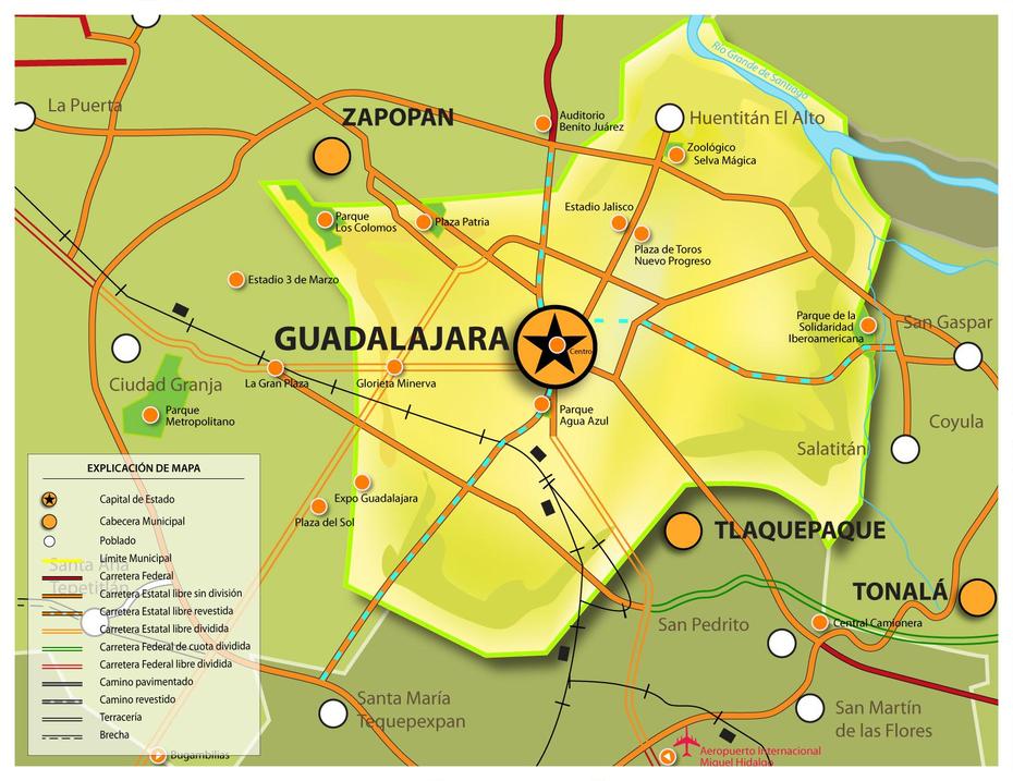 Guadalajara Mexico Mapa Politico, Guadalajara, Mexico, Acapulco Mexico, A De Guadalajara