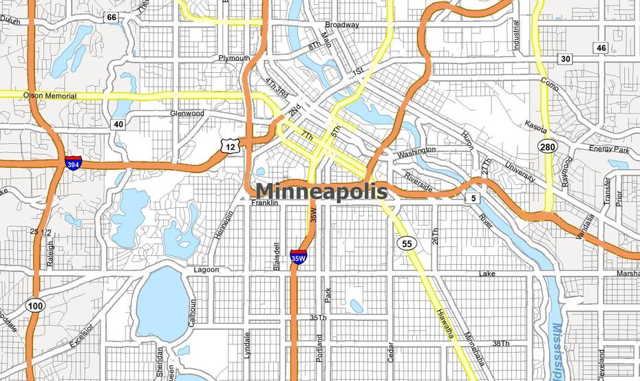 Map Of Minneapolis, Minnesota – Gis Geography, Minneapolis, United States, Tennessee United States, United States  Pennsylvania