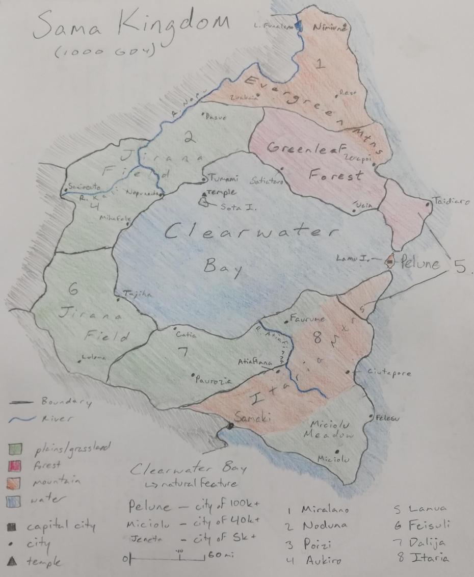 [Saisona] Map Of The Sama Kingdom : Worldbuilding, Sama, Spain, Sama Bangingi, Samanids