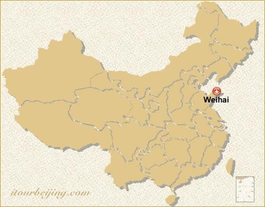 Weihai Location Map, Weihai, China, Xiamen, Zhoushan China