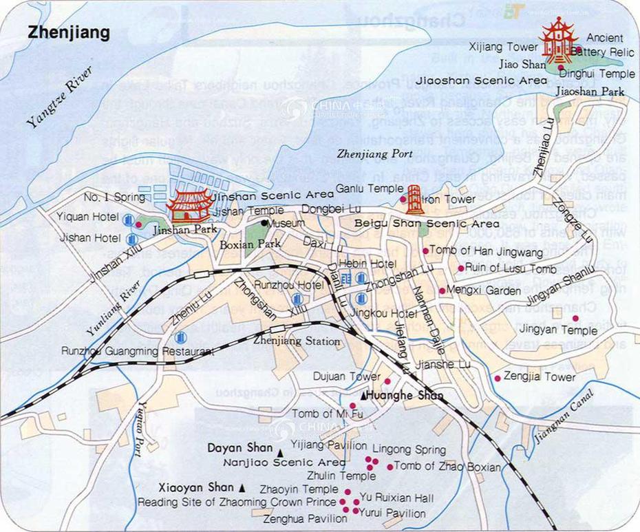 Zhenjiang City Map, China Zhenjiang City Map – Zhenjiang Travel Guide, Zhengjiatun, China, China  Printable, Of China Provinces