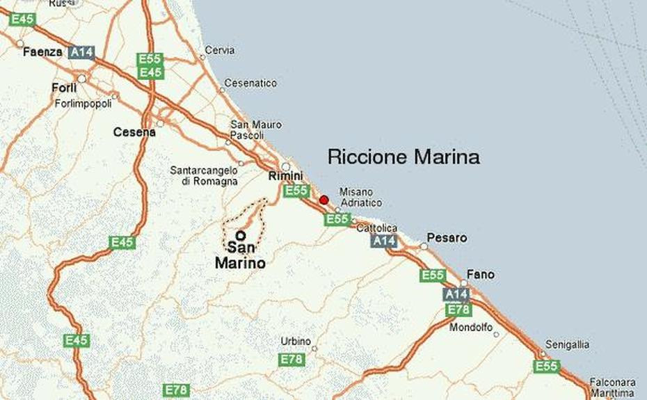 Ancona Italy, Cesenatico Italy, Riccione Stadsgids, Riccione Marina, Italy