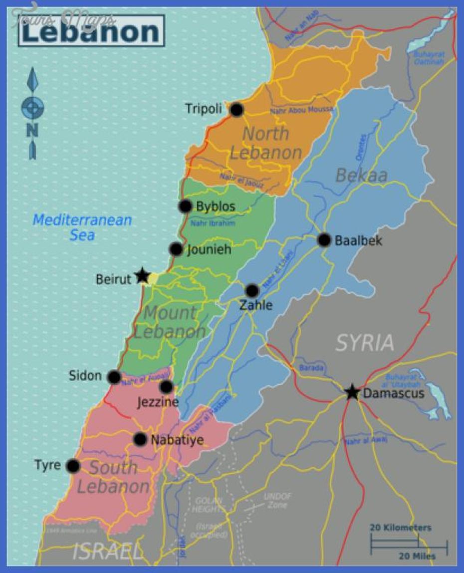 Beirut Map Tourist Attractions – Toursmaps, Beirut, Lebanon, Beirut Lebanon And Usa, Byblos Lebanon