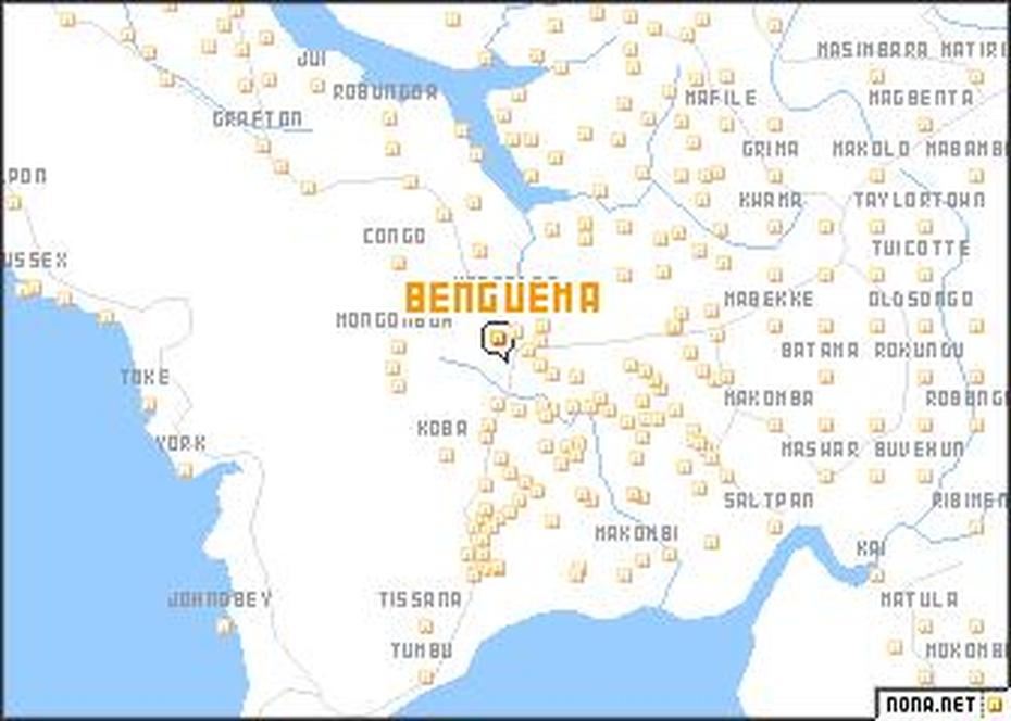 Benguema (Sierra Leone) Map – Nona, Benguema, Sierra Leone, Sierra Leone World, Lungi Sierra Leone