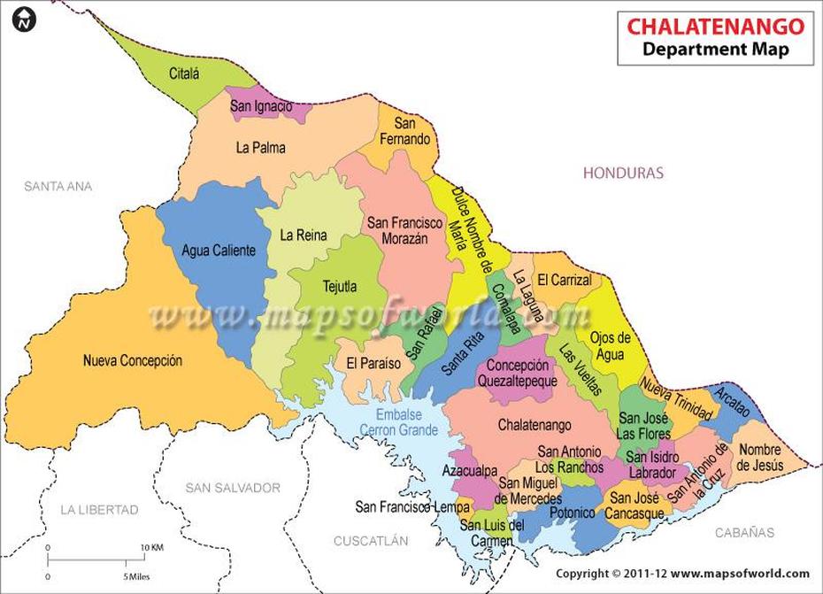 Chalatenango El Salvador Map, Chalatenango, El Salvador, El Salvador Nueva Concepcion, El Salvador Blank