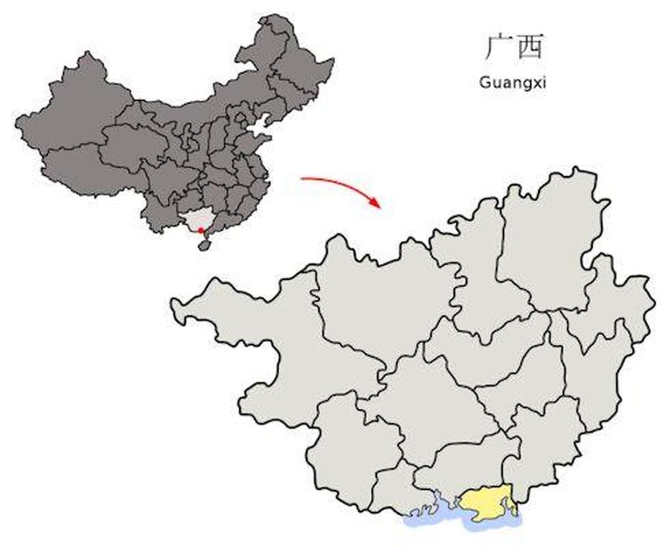 Chinese Cities With Over A Million Population – Beihai, Beiya, China, China  By Province, China  With Flag
