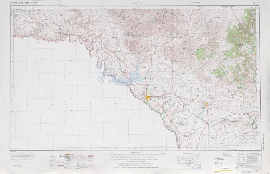 Del Rio Topographic Map Sheet, United States 1969 – Full Size, Del Rio, United States, Del Mar, Del Rio Tx