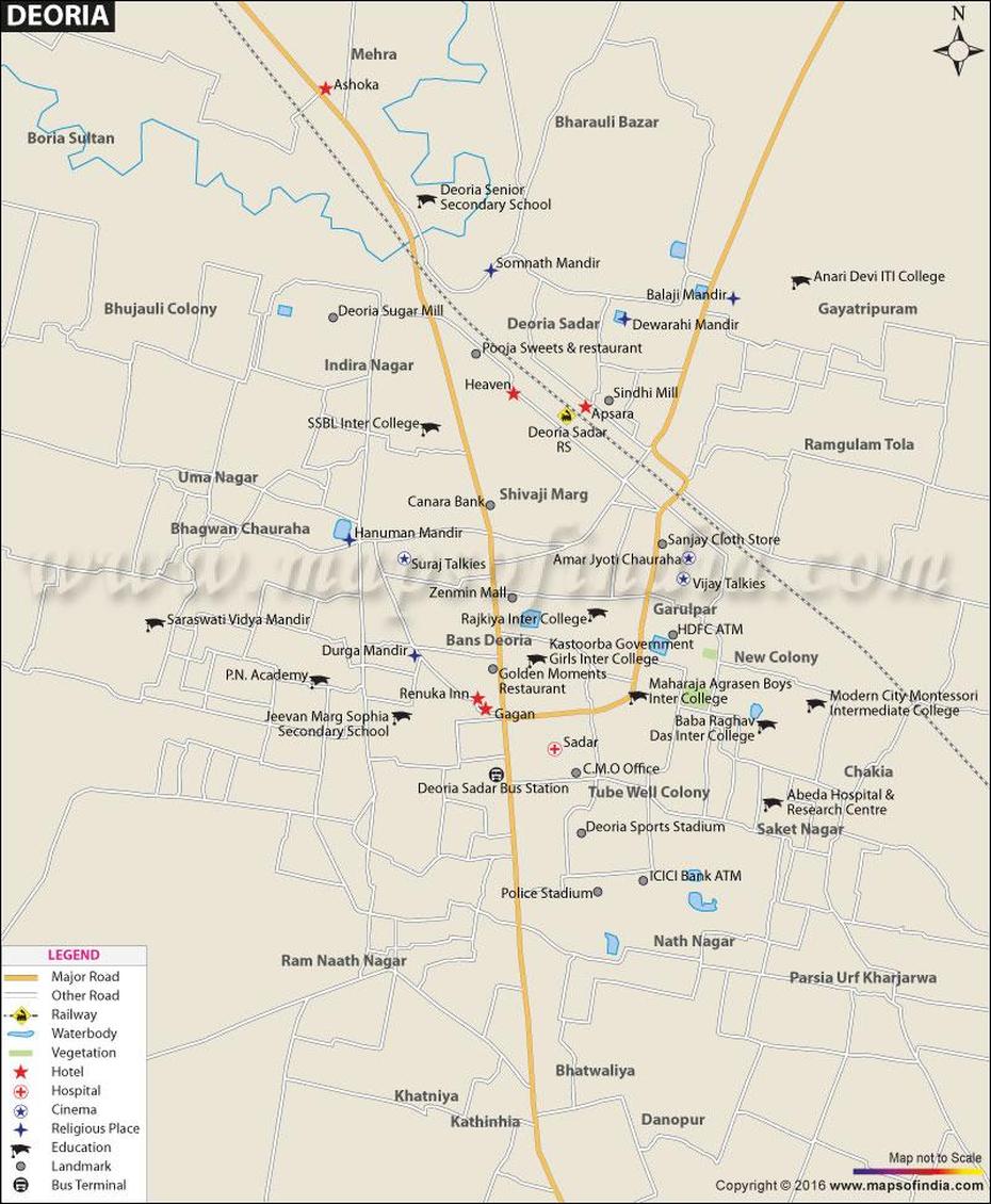 Deoria City Map, Deori Khās, India, Famous Indian Dishes, Indian Food Images