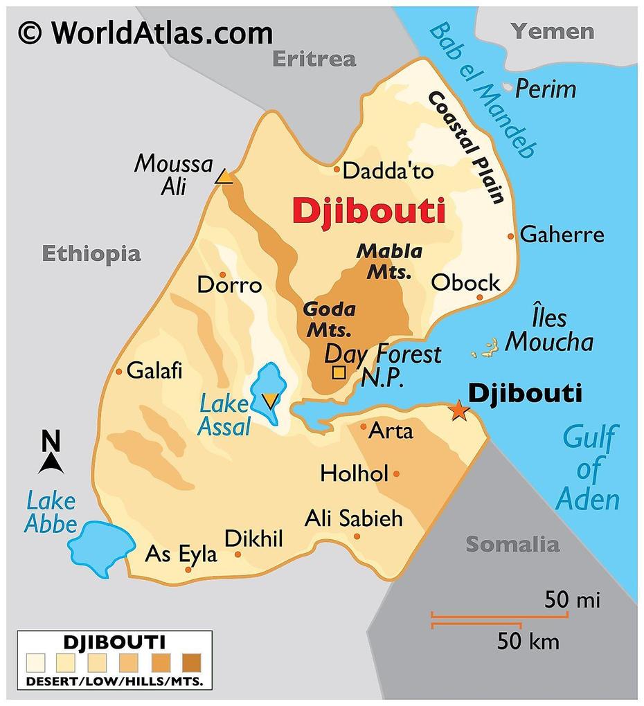 Djibouti On Africa, Djibouti World, World Atlas, Djibouti, Djibouti