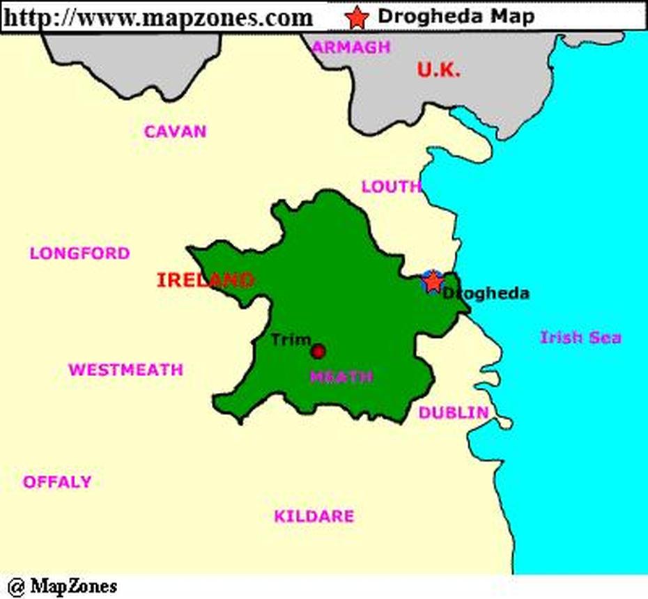 Drogheda Map, Drogheda, Ireland, Ireland Tour, Portadown Ireland