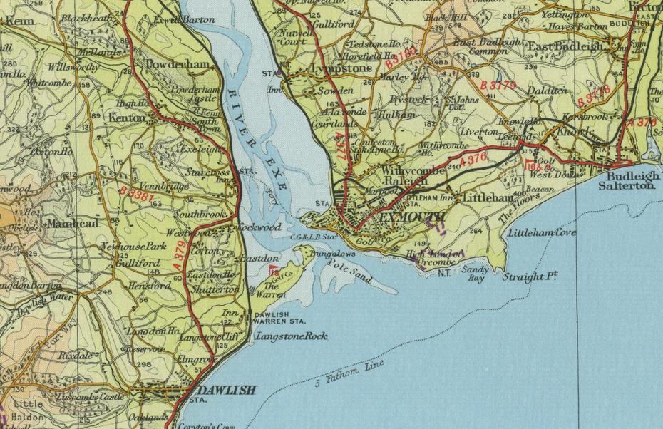 Exmouth Map, Exmouth, United Kingdom, Exmouth Devon Uk, Exmouth Town