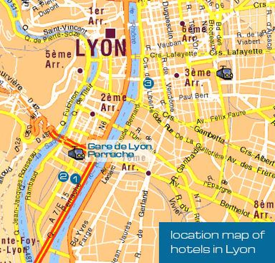 France: Map Of Lyon City Pictures, Lyon, France, Artois France, Giverny France