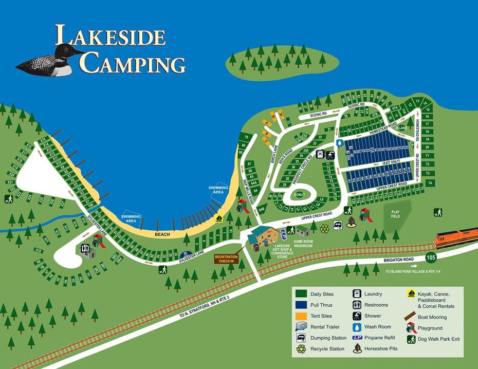 Lakeside Camping :: Site Map & Rules, Lakeside, United States, United States  Color, United States  With City