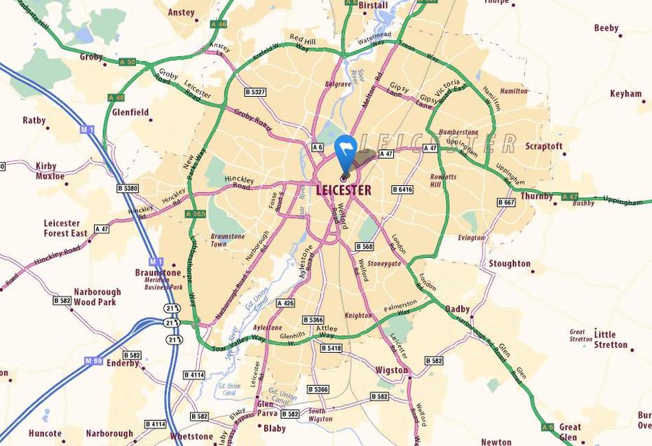 Leicester Map, Leicester, United Kingdom, Leicester City England, Leicester Attractions