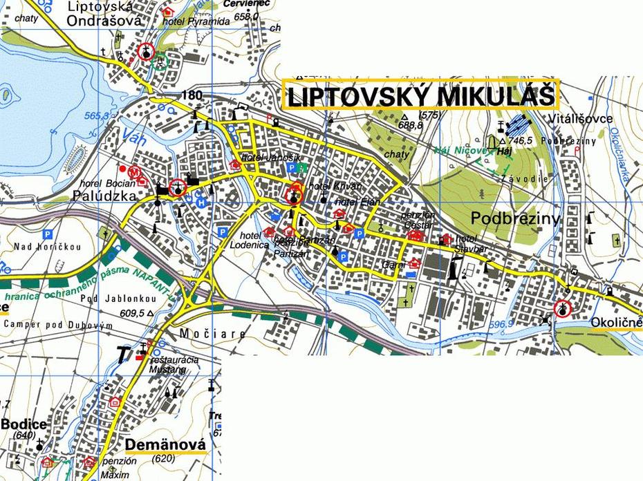 Liptovsky Mikulas Map, Liptovský Mikuláš, Slovakia, Liptov Slovakia, Martin  Mikulas