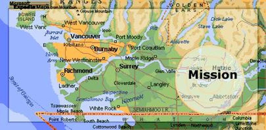 Map Of Mission From Expediamaps, Mission, Canada, Catholic  Missionaries, Westminster Abbey Mission Bc