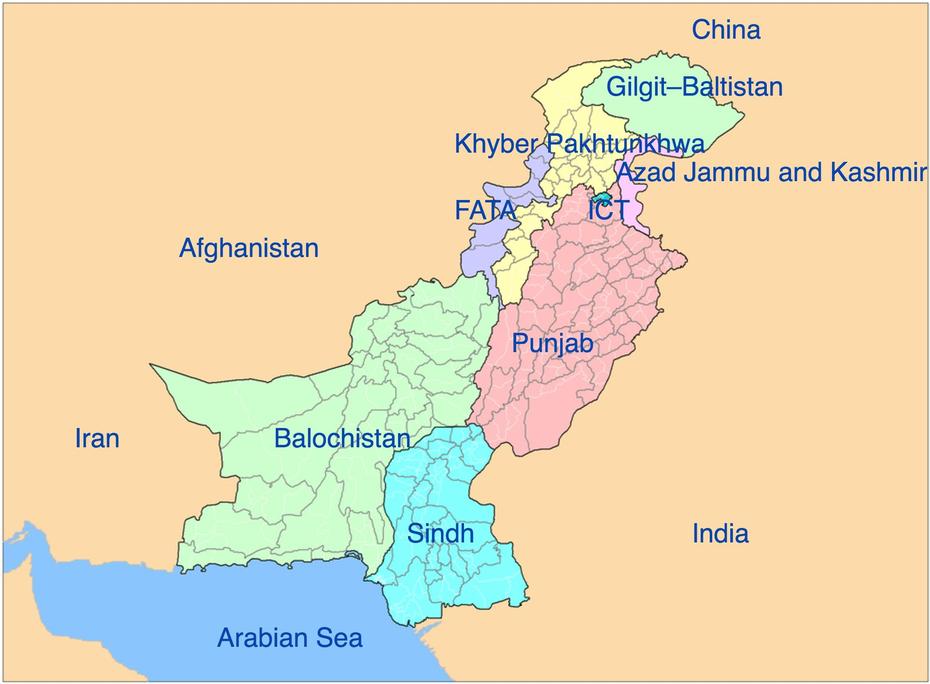 Northern Pakistan, Pakistan Climate, Administrative Carte, Batgram, Pakistan