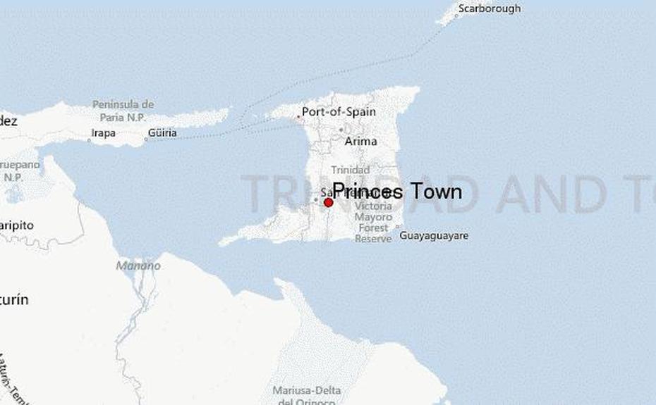 Princes Town Location Guide, Princes Town, Trinidad And Tobago, Of Trinidad Showing Princes Town, St. Stephen’S College Trinidad