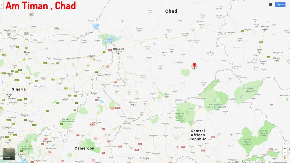 Am Timan Map – Chad, Am-Timan, Chad, Lake Chad, Chad