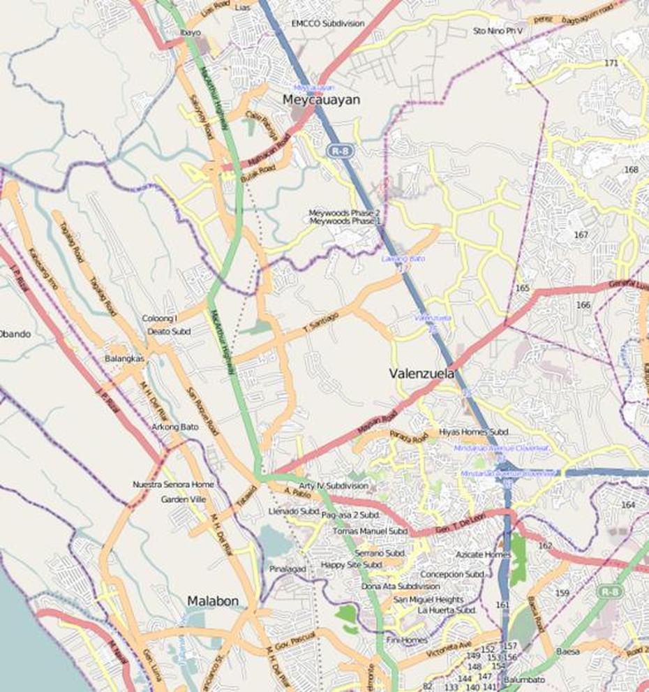 Valenzuela Map And Valenzuela Satellite Image, Valenzuela, Philippines, Marikina City, Makati Cbd