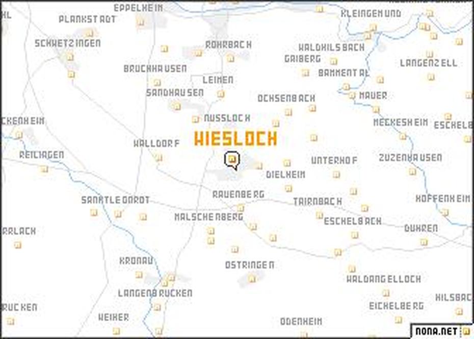 Wiesloch (Germany) Map – Nona, Wiesloch, Germany, Nussloch Germany, Waldorf Germany