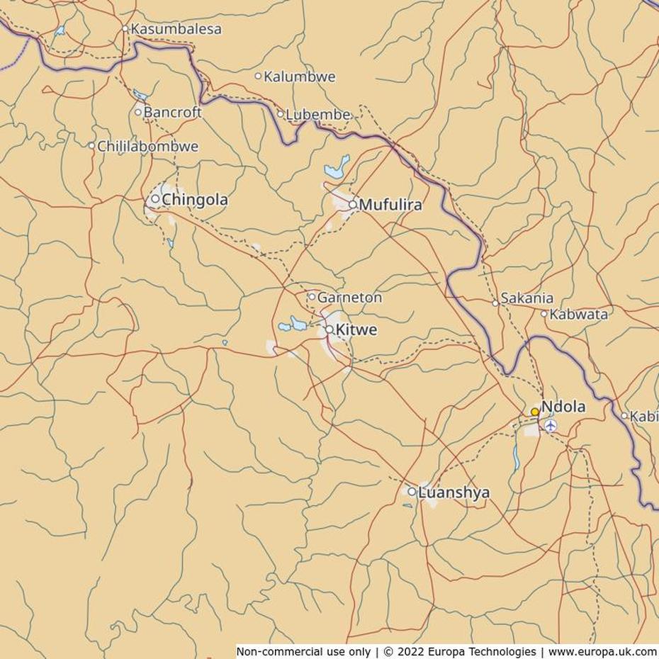 Zambia  With Cities, Of Zambia Provinces, Zambia, Kitwe, Zambia