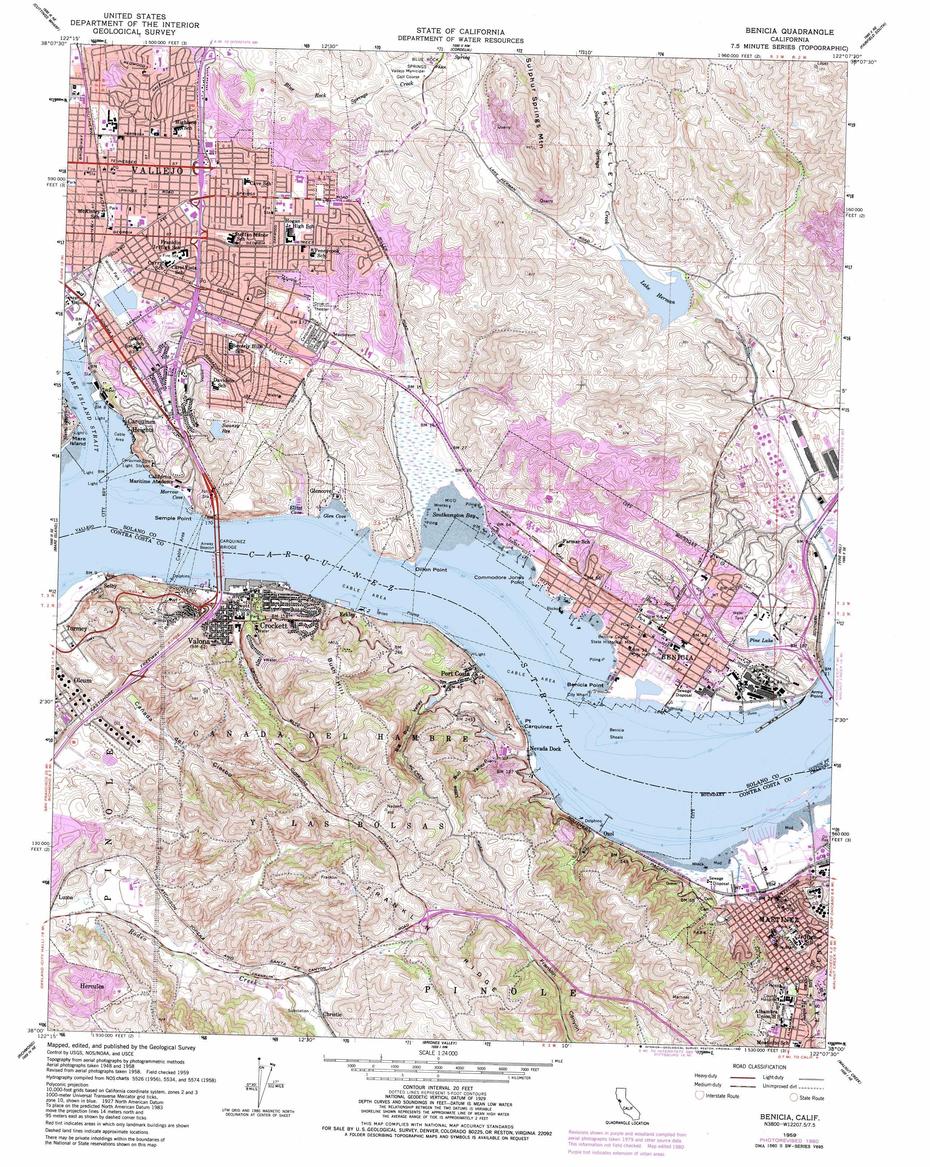 Benicia Topographic Map, Ca – Usgs Topo Quad 38122A2, Benicia, United States, Benicia City, Benicia State Park