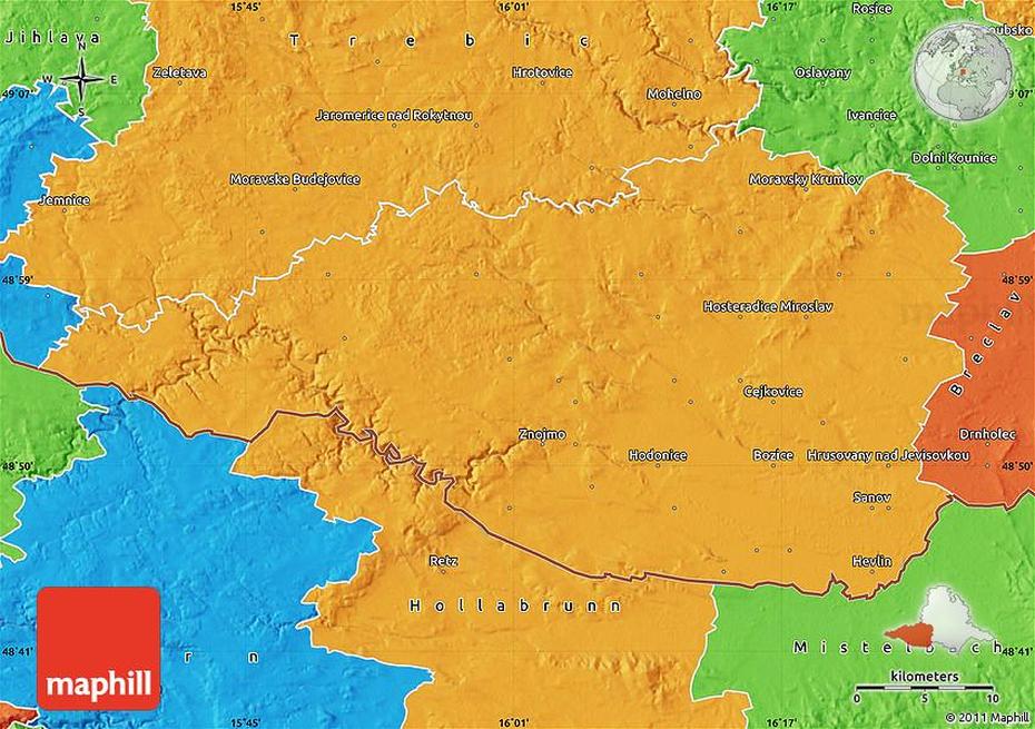 Czech Republic On Europe, Czech  Blank, Political , Znojmo, Czechia